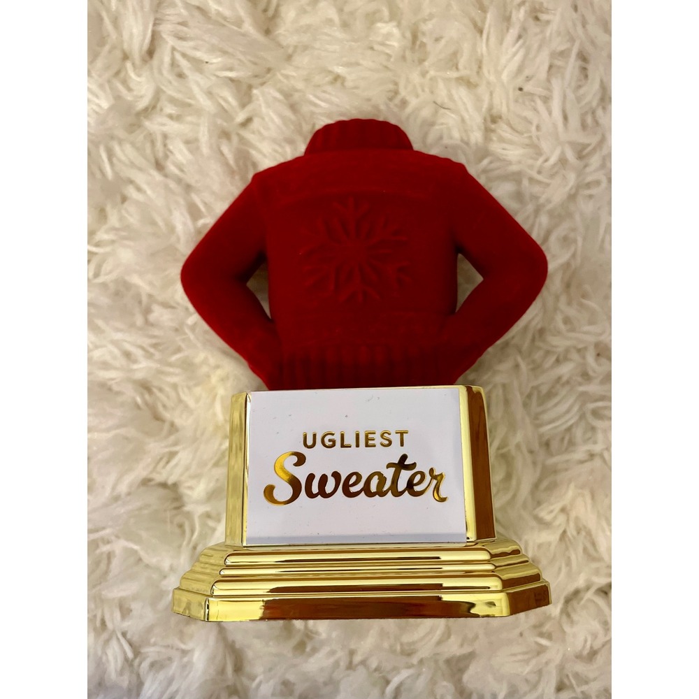 Paper‎ Riot Co Ugly Sweater Trophy Red Snowflake Holiday Party Award